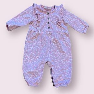 Jessica Simpson Floral Button Detail Romper Size 3-6 Months